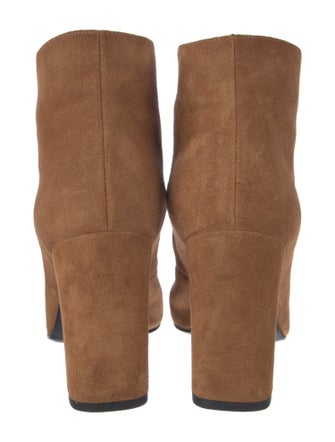 Saint Laurent Suede Lace-Up Boots