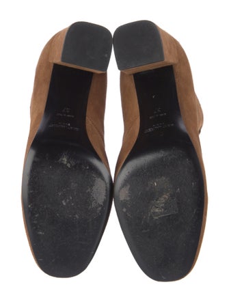 Saint Laurent Suede Lace-Up Boots