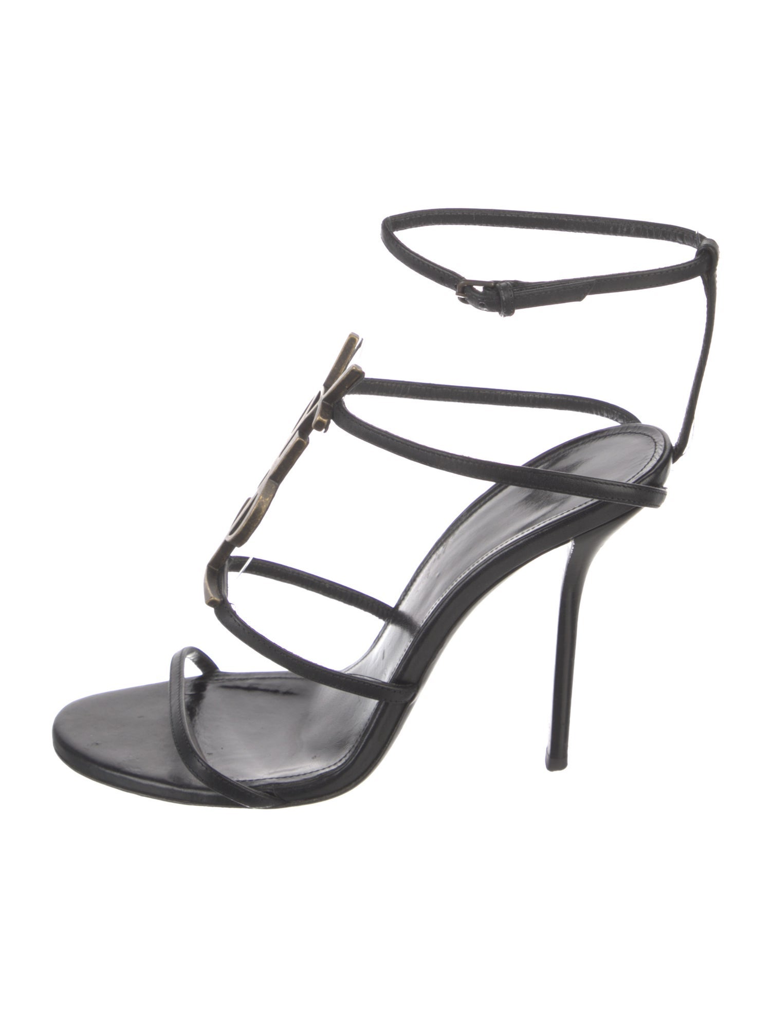 Saint Laurent Leather T-Strap Sandals