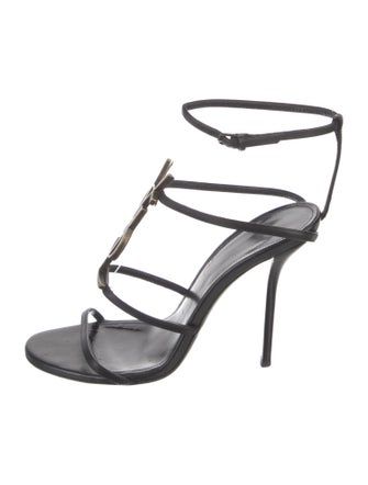 Saint Laurent Leather T-Strap Sandals