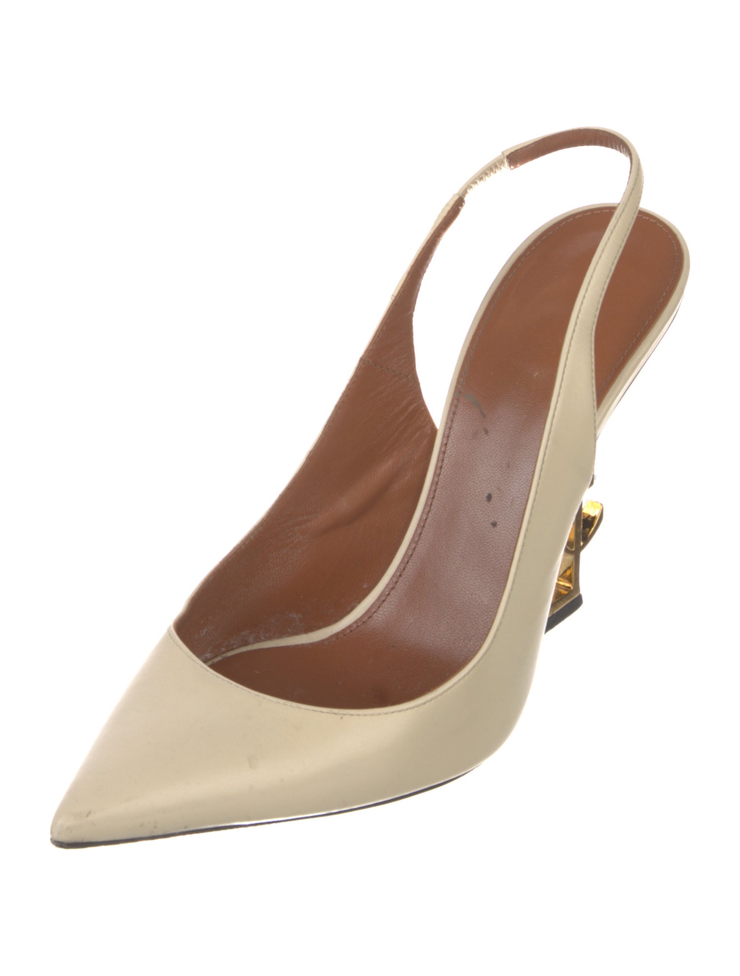 Saint Laurent Leather Slingback Pumps