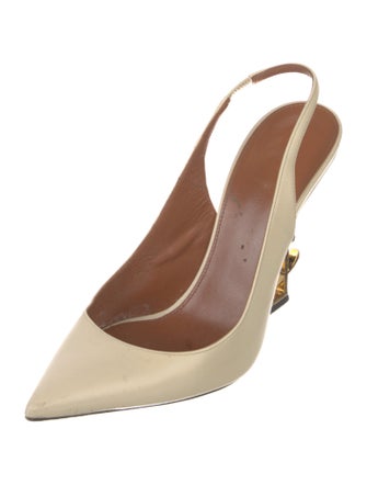 Saint Laurent Leather Slingback Pumps