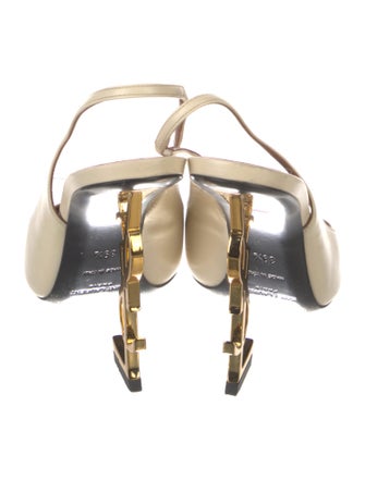 Saint Laurent Leather Slingback Pumps