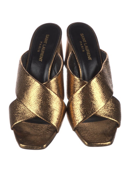 Saint Laurent Leather Slides