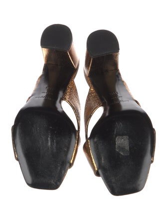 Saint Laurent Leather Slides