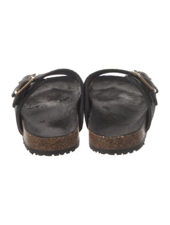 Saint Laurent Ponyhair Slides