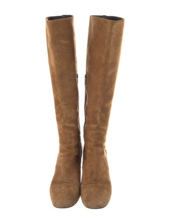 Saint Laurent Suede Riding Boots