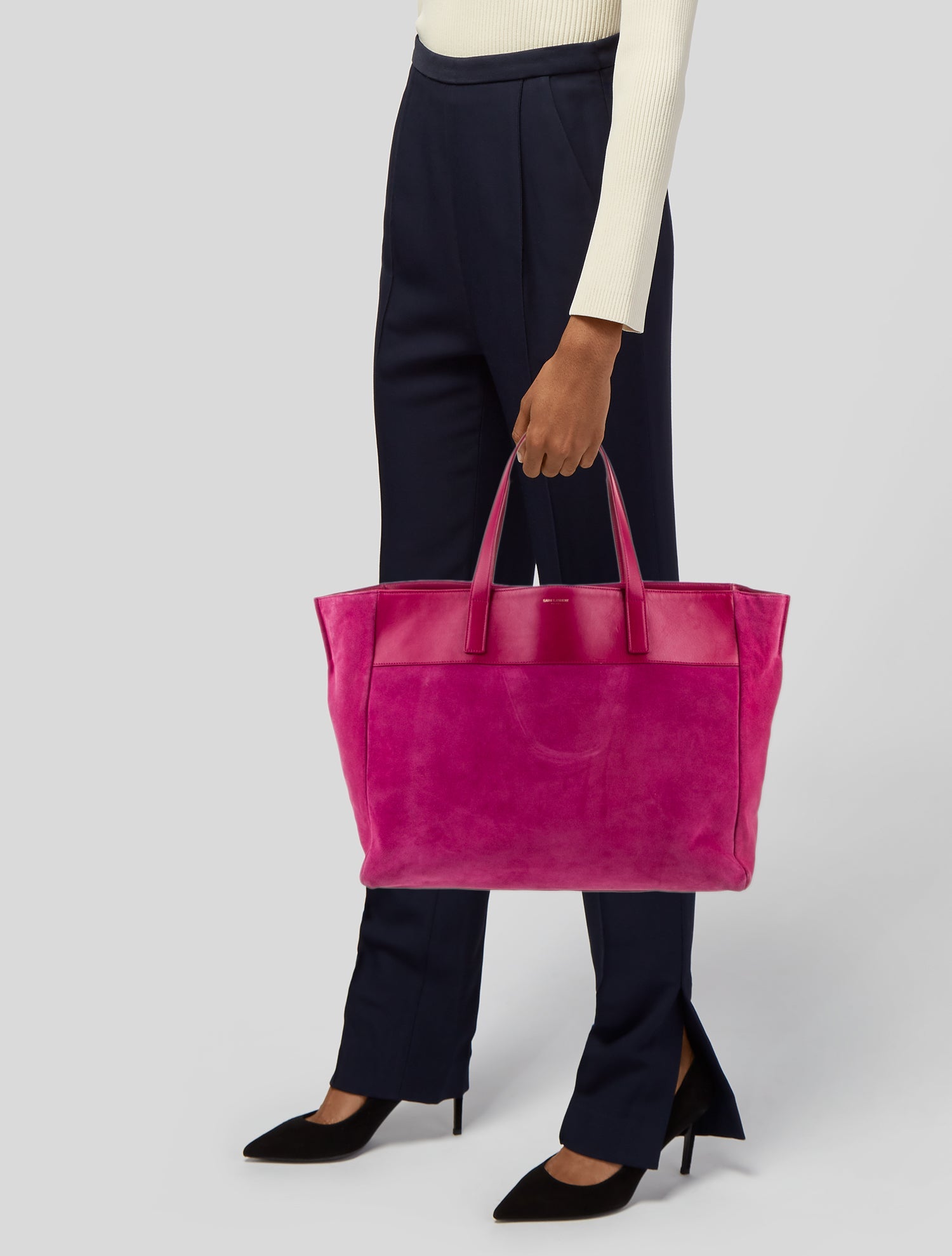 Saint Laurent Suede Tote