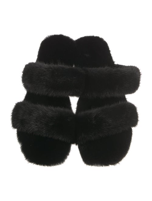 Saint Laurent Mink Slides