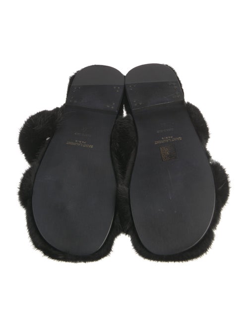 Saint Laurent Mink Slides