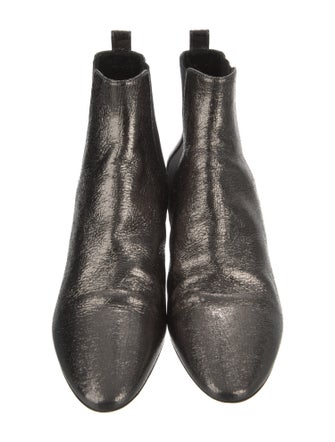 Saint Laurent Leather Colorblock Pattern Chelsea Boots