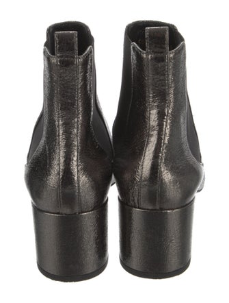Saint Laurent Leather Colorblock Pattern Chelsea Boots