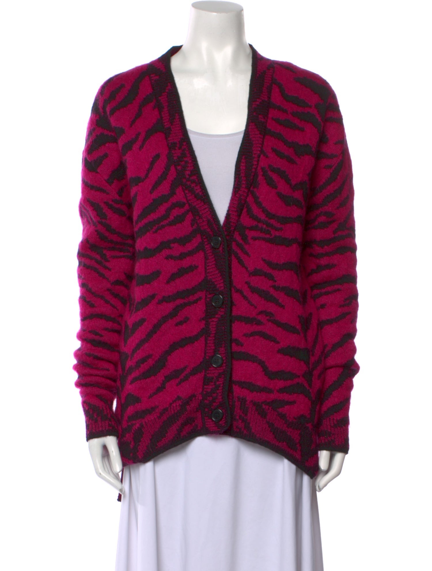 Saint Laurent Wool Animal Print Sweater