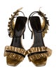 Saint Laurent Leather Animal Print Sandals