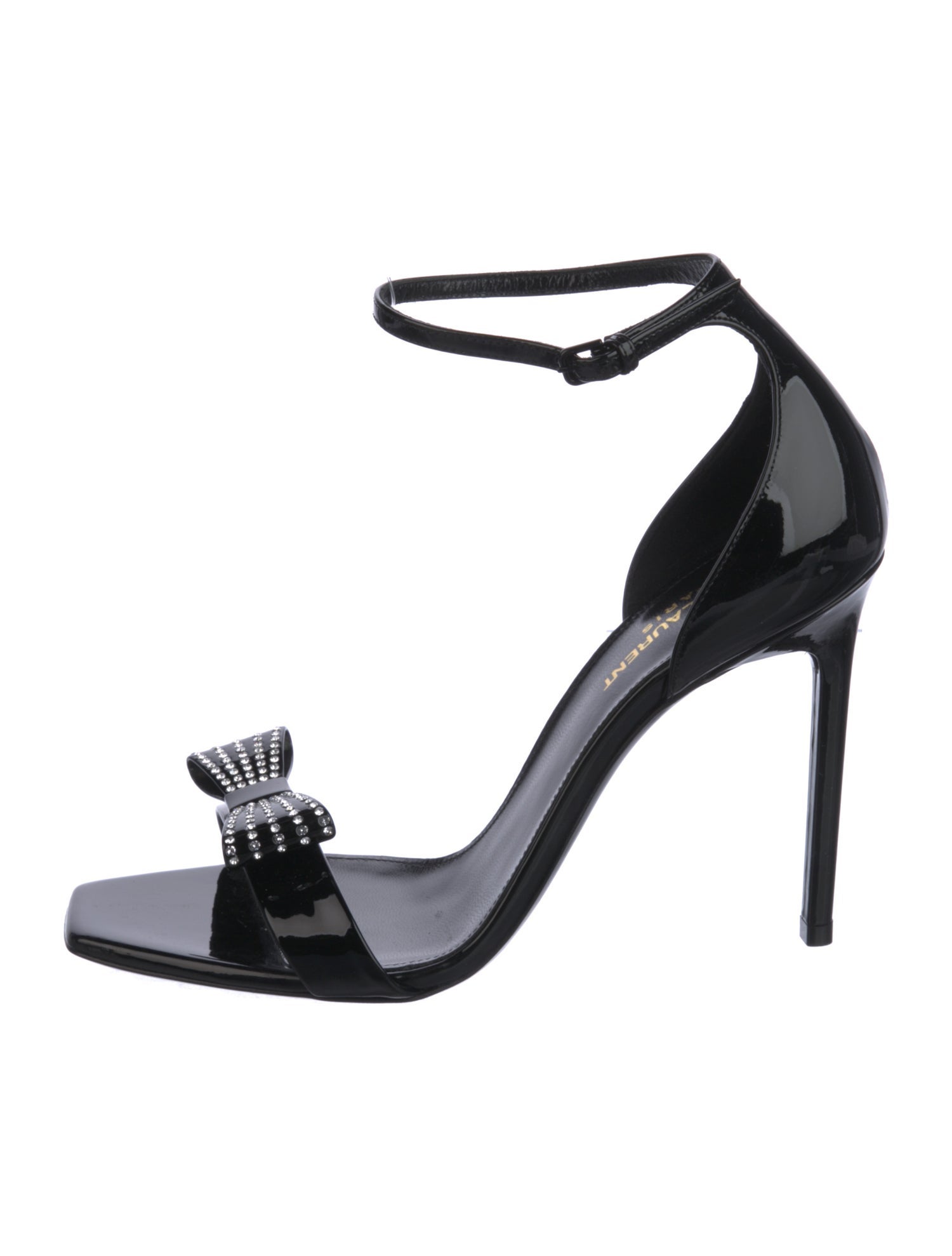 Saint Laurent Patent Leather Sandals - Black Sandals, Shoes