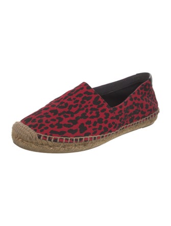 Saint Laurent Canvas Animal Print Espadrilles