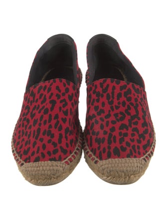 Saint Laurent Canvas Animal Print Espadrilles