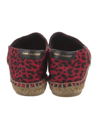 Saint Laurent Canvas Animal Print Espadrilles