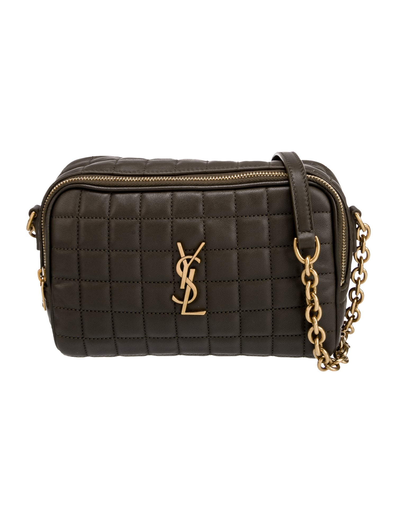 Saint Laurent Leather Cassandre Mini 2023