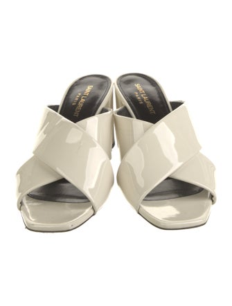 Saint Laurent Patent Leather Slides