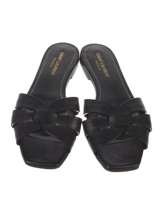 Saint Laurent Leather Slides