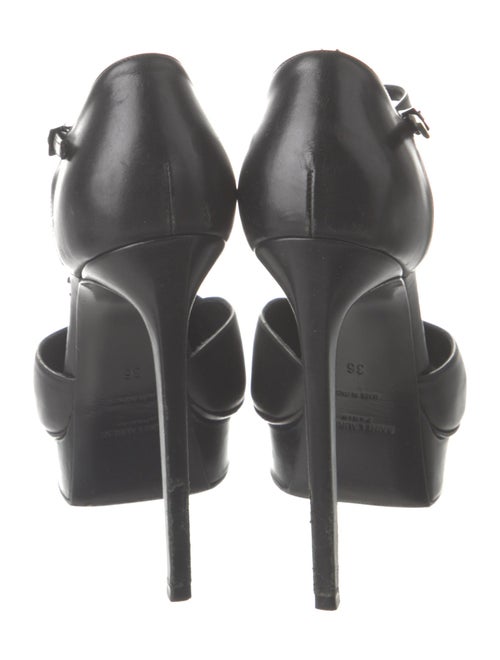 Saint Laurent Leather Studded Accents T-Strap Pumps
