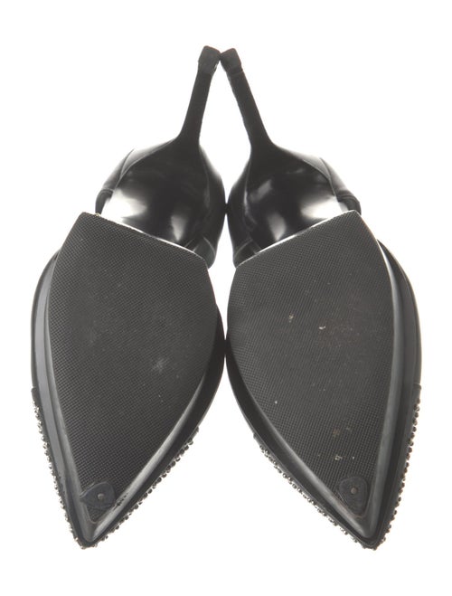 Saint Laurent Leather Studded Accents T-Strap Pumps