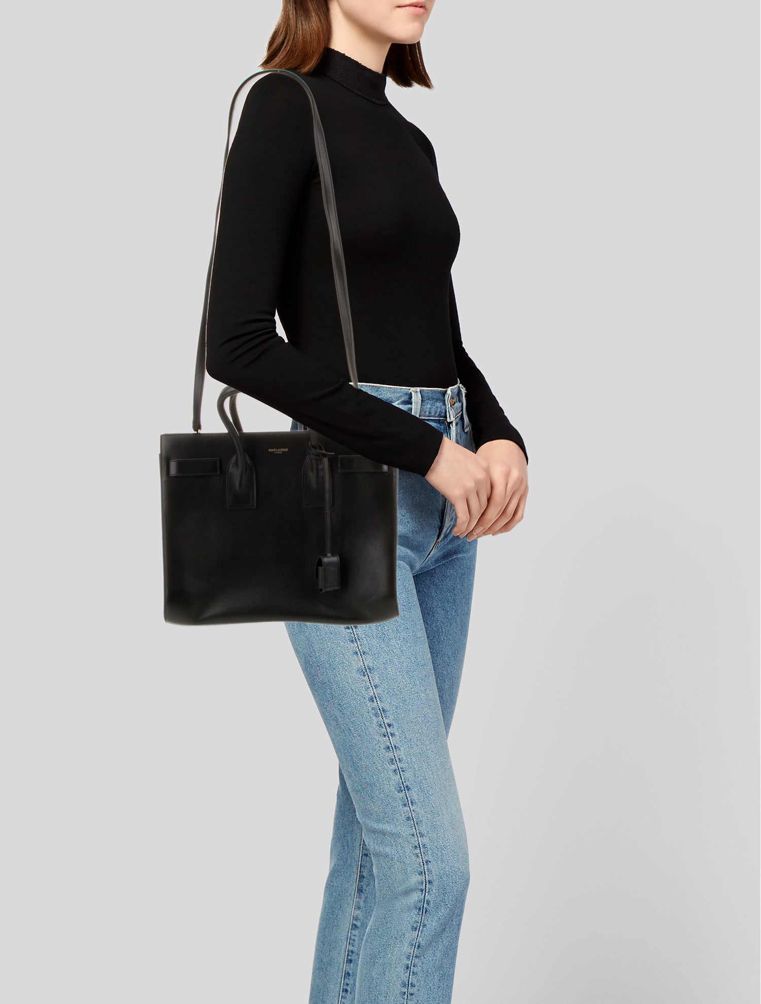 Saint Laurent Leather Sac De Jour