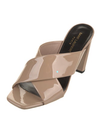 Saint Laurent Patent Leather Slides