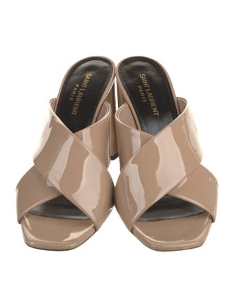 Saint Laurent Patent Leather Slides