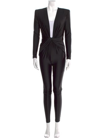 Saint Laurent Plunge Neckline Jumpsuit