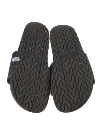 Saint Laurent Leather Studded Accents Slides