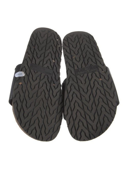 Saint Laurent Leather Studded Accents Slides