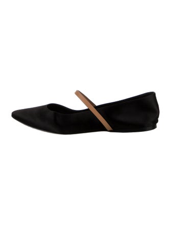 Saint Laurent Satin Mary Jane Flats