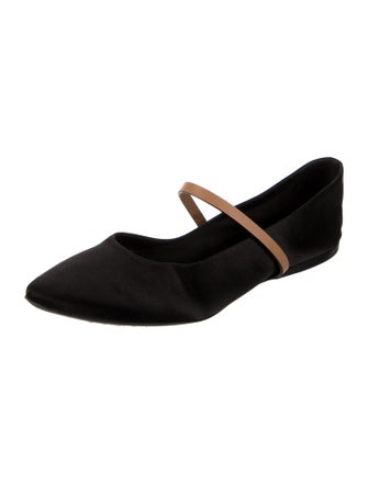 Saint Laurent Satin Mary Jane Flats