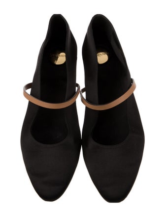 Saint Laurent Satin Mary Jane Flats