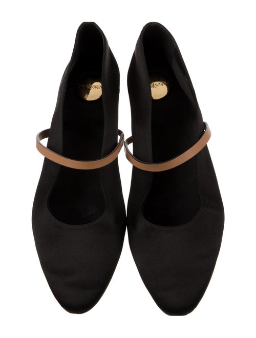Saint Laurent Satin Mary Jane Flats