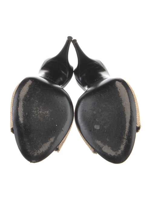 Saint Laurent Raffia Slides