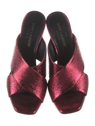 Saint Laurent Patent Leather Slides