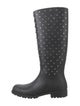 Saint Laurent Rubber Crystal Embellishments Rain Boots