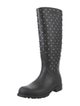 Saint Laurent Rubber Crystal Embellishments Rain Boots