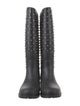 Saint Laurent Rubber Crystal Embellishments Rain Boots