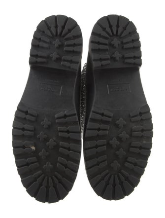 Saint Laurent Rubber Crystal Embellishments Rain Boots