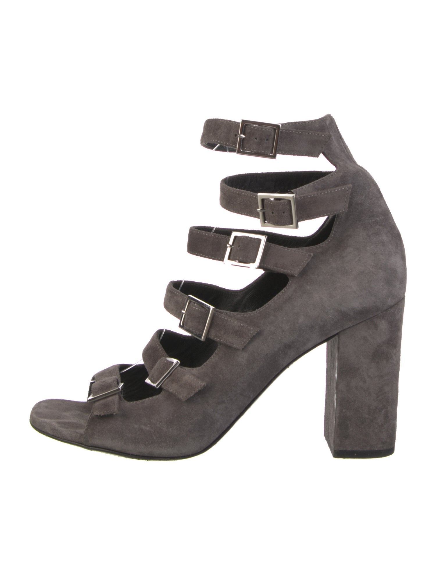 Saint Laurent Suede Cutout Accent Gladiator Sandals