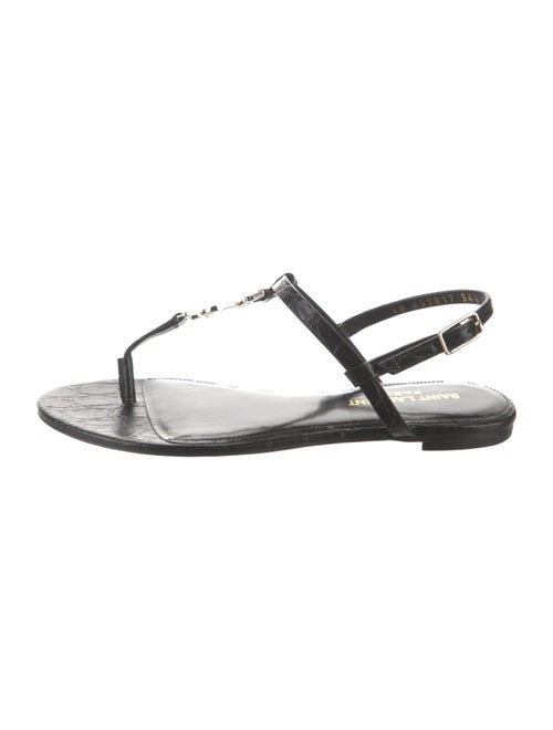 Saint Laurent Leather T-Strap Sandals