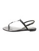 Saint Laurent Leather T-Strap Sandals