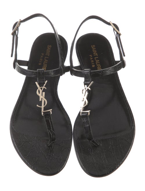Saint Laurent Leather T-Strap Sandals