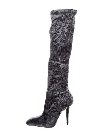 Saint Laurent Velvet Sock Boots