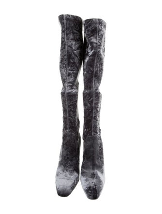 Saint Laurent Velvet Sock Boots