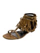 Saint Laurent Suede Studded Accents Gladiator Sandals